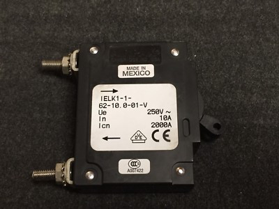 AIRPAX IELK1-1-62-10.0-01-V CIRCUIT BREAKER 10AMP 250VAC