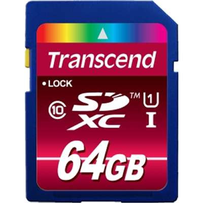 Носитель Transcend 64GB SDXC Class10 TS64GSDXC10U1 Носитель Transcend 64GB SDXC Class10 TS64GSDXC10U1