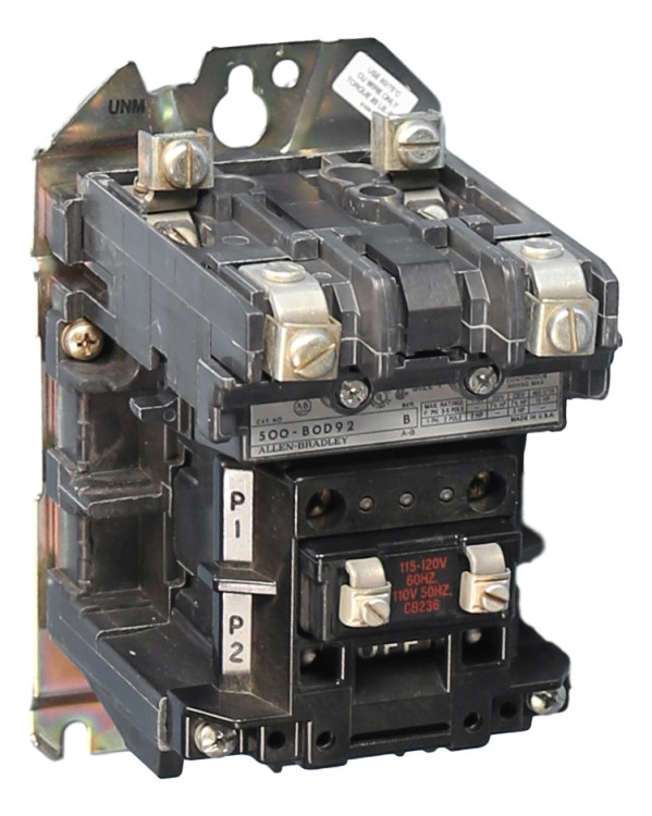 ALLEN BRADLEY 500-BOA-92 NEMA AC CONTACTOR,MOTOR LOADS,TOP WIRING,SIZE 1 ALLEN BRADLEY 500-BOA-92 NEMA AC CONTACTOR,MOTOR LOADS,TOP WIRING,SIZE 1