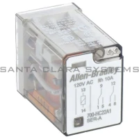 ALLEN BRADLEY 700-HC22A1 GENERAL PURPOSE RELAY, 7A SILVER PLATED CONTACT, DOUBLE POLE DOUBLE THROW, 120V 50/60HZ, NO MANUAL OPERATOR, NO PILOT LIGHT LED