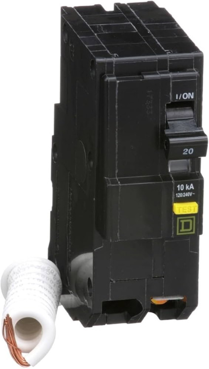 GROUPE SCHNEIDER QO220GFI CIRCUIT BREAKER W/GROUND FAULT 20AMP 2P 120/240VAC GROUPE SCHNEIDER QO220GFI CIRCUIT BREAKER W/GROUND FAULT 20AMP 2P 120/240VAC