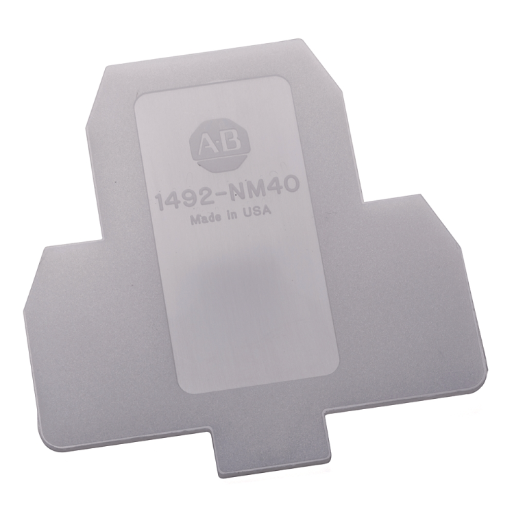 ALLEN BRADLEY 1492-NM40 END BARRIER FOR DOUBLE CIRCUIT BLOCKS, WHITE, PKG. ALLEN BRADLEY 1492-NM40 END BARRIER FOR DOUBLE CIRCUIT BLOCKS, WHITE, PKG.