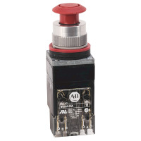 ALLEN BRADLEY 800MR-FX2A 800MR 2-POSITION PUSH-PULL AND PUSH-PULL/TWIST RELEASE UNITS, NON-ILLUMINATED, MAINTAINED (PUSH-PULL), BLACK, 1 N.O - 1 N.C., STAB TERMINALS
