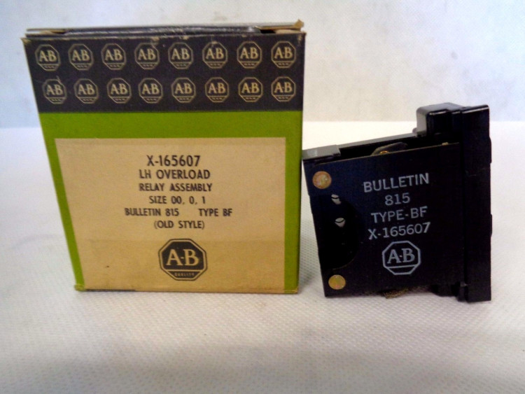 ALLEN BRADLEY X-165607 OVERLOAD RELAY LEFT HAND SIZE:00/0/1 ALLEN BRADLEY X-165607 OVERLOAD RELAY LEFT HAND SIZE:00/0/1