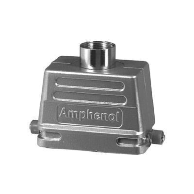 AMPHENOL C146-10G010-607-1 TOP ENTRY HOOD, ALUMINIUM ALLOY; SERIES:-; ACCESSORY TYPE:TOP ENTRY CONNECTOR HOOD; FOR USE WITH:C146 RECTANGULAR CONNECTORS; CABLE EXIT ANGLE:180ВЄ; C