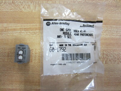 ALLEN BRADLEY 60-1792 MODULE ONE SHOT .005-.5SEC GREEN LINE ALLEN BRADLEY 60-1792 MODULE ONE SHOT .005-.5SEC GREEN LINE