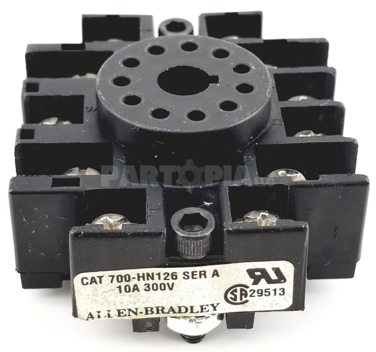 ALLEN BRADLEY 700-HN126-B RELAY SOCKET BLACK 10AMP 300VAC 11PIN SCREW CON ALLEN BRADLEY 700-HN126-B RELAY SOCKET BLACK 10AMP 300VAC 11PIN SCREW CON