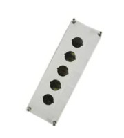 ALLEN BRADLEY 800E-5P 22.5MM PB ENCLOSURE, 5 HOLE, PLASTIC (IP66, 4/4X/13), BASE MNT., GRAY