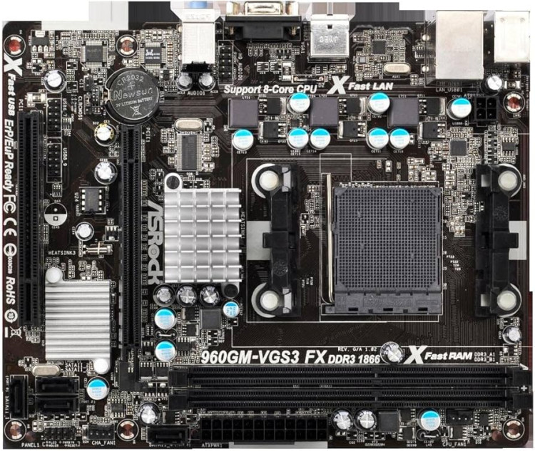 MB ASRock AMD 960GM-VGS3 FX Socket AM3+ AMD 760G + SB710/2DDR3/4SATA2
