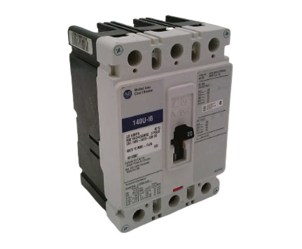ALLEN BRADLEY 140U-I6C3-C20 CIRCUIT BREAKER 20AMP 3POLE 600VAC 250VDC