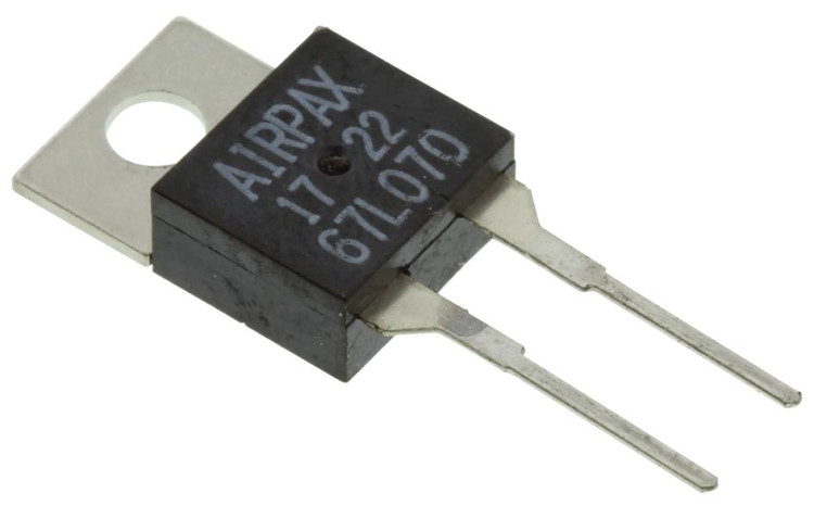AIRPAX 66L070 SWITCH, THERMAL, N/C, 70 C; ACTUATING TEMPERATURE MAX:70 C; ACTUATING TEMPERATURE MIN:50 C; CONTACT CURRENT @ CONTACT VOLTAGE AC MIN:1MA; CONTACT CURR