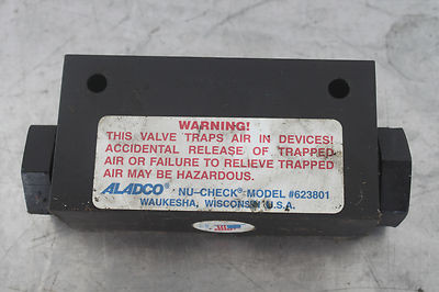 ALADCO INC 623801 DUAL-CHECK VALVE 3/8 NPTF WITH NO OVERRIDE