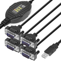 USB to 4 port RS232 converter, USB2.0