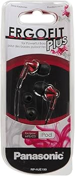 Panasonic Earphones RP-HJE190E-R Red Panasonic Earphones RP-HJE190E-R Red
