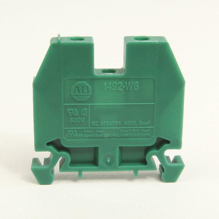 ALLEN BRADLEY 1492-W6-G IEC SINGLE FEEDTHROUGH CIRCUIT BLOCK, STANDARD FEEDTHROUGH, 6MM MAX. WIRE, GREEN, ALLEN BRADLEY 1492-W6-G IEC SINGLE FEEDTHROUGH CIRCUIT BLOCK, STANDARD FEEDTHROUGH, 6MM MAX. WIRE, GREEN,