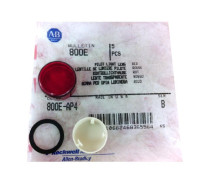 ALLEN BRADLEY 800E-AP4 22.5MM PB., PILOT LIGHT LENS CAP, RD., STD. STYLE, RED