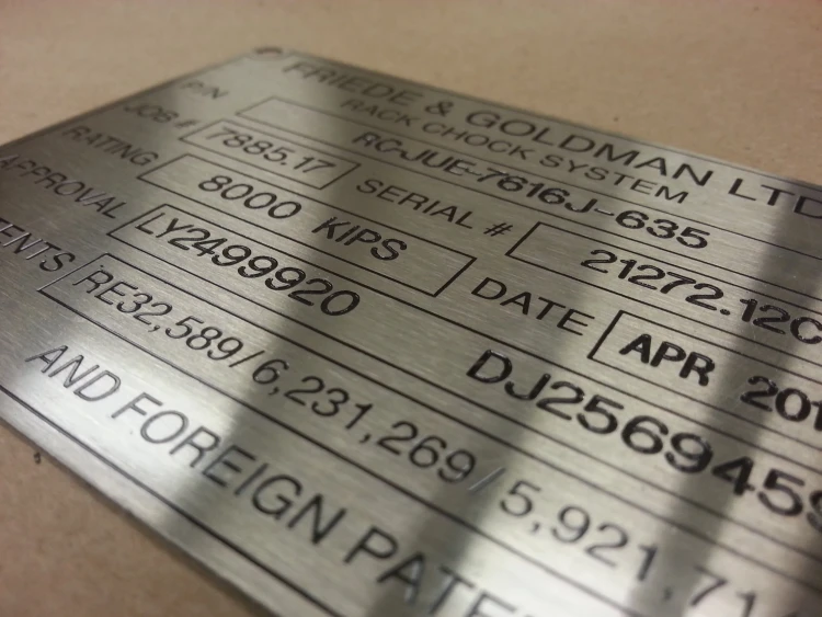ACTION INSTRUMENTS C609-0000 CUSTOM STAINLESS TAG ACTION INSTRUMENTS C609-0000 CUSTOM STAINLESS TAG