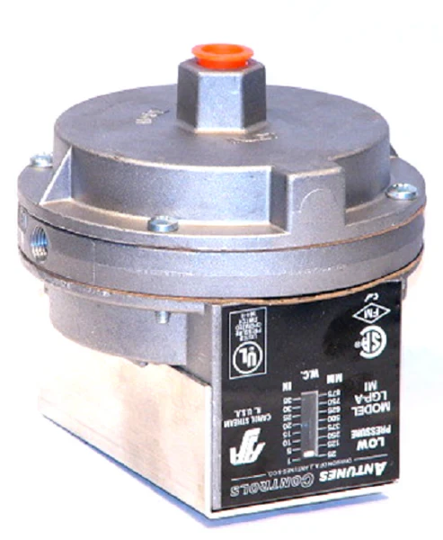 ANTUNES CONTROLS 803112509 PRESSURE SWITCH GAS SINGLE 1-35IN WC MANUAL RESET