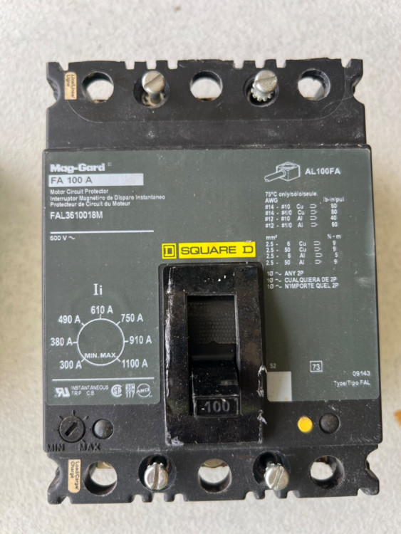 CIRCUIT BREAKER 100AMP 80VDC CIRCUIT BREAKER 100AMP 80VDC