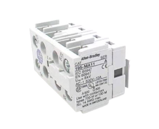 ALLEN BRADLEY 195-MA11 195-MA AUXILIARY CONTACT ADDER DECK, 1 N.O. / 1 N. ALLEN BRADLEY 195-MA11 195-MA AUXILIARY CONTACT ADDER DECK, 1 N.O. / 1 N.