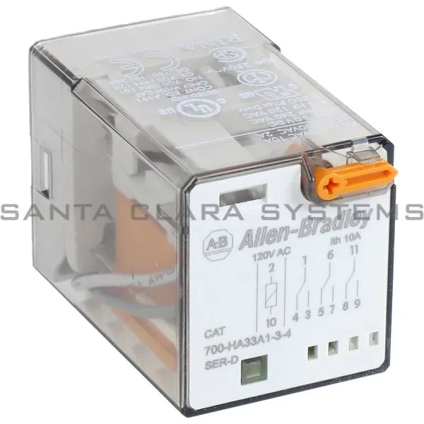 ALLEN BRADLEY 700-HA33A1-3 GENERAL PURPOSE RELAY, 10A CONTACT, 3-POLE DOUBLE THROW, 120V 50/60HZ, PUSH-TO-TEST & MANUAL OVERRIDE FUNCTION, NO PILOT LIGHT, SINGLE PACK ALLEN BRADLEY 700-HA33A1-3 GENERAL PURPOSE RELAY, 10A CONTACT, 3-POLE DOUBLE THROW, 120V 50/60HZ, PUSH-TO-TEST & MANUAL OVERRIDE FUNCTION, NO PILOT LIGHT, SINGLE PACK