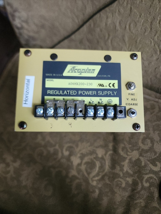 ACOPIAN A06MX200 POWER SUPPLY REGULATED 2AMP 820V ACOPIAN A06MX200 POWER SUPPLY REGULATED 2AMP 820V
