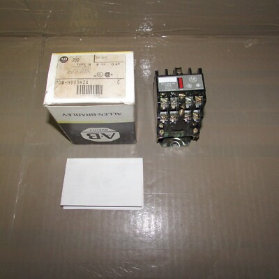 ALLEN BRADLEY 700-N800A24 700-N INDUSTRIAL CONTROL RELAY, 8 N.O., 24V 60HZ ALLEN BRADLEY 700-N800A24 700-N INDUSTRIAL CONTROL RELAY, 8 N.O., 24V 60HZ