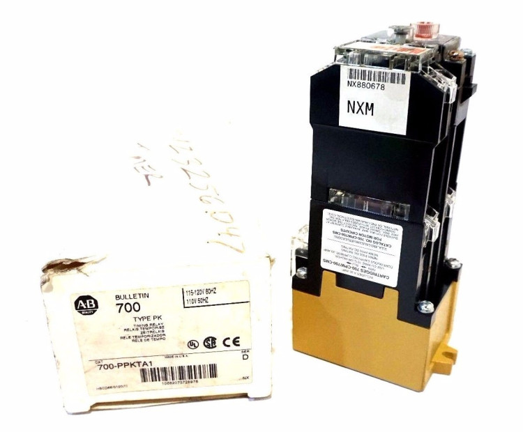 ALLEN BRADLEY 700-PPKTA1 CONTROL RELAY W/TIMER 110-120VAC 50-60HZ ALLEN BRADLEY 700-PPKTA1 CONTROL RELAY W/TIMER 110-120VAC 50-60HZ