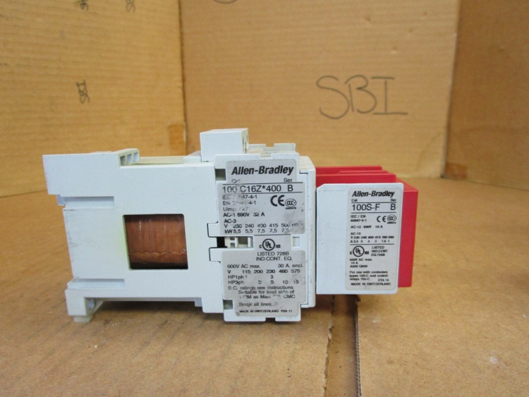 ALLEN BRADLEY 100S-C16ZJ304C CONTACTOR,NON-REVERSING600V MAX 16 AMP MAX