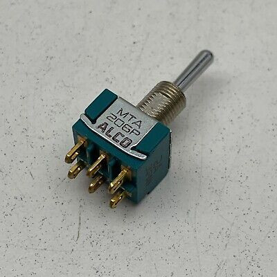 ALCO SWITCH MTA-206P SWITCH PANEL MOUNT 6MP 125VAC 125/250VAC DPDT
