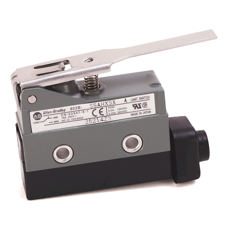 ALLEN BRADLEY 802B-SSADBSX LIMIT SWITCHES, SMALL PRECISION, SMALL METAL BODY, 6.86 N, 1.5 MM TRAVEL TO OPERATE, 4 MM MAX. TRAVEL, 0.2 MM TRAVEL TO RESET, SIDE MOUNTING
