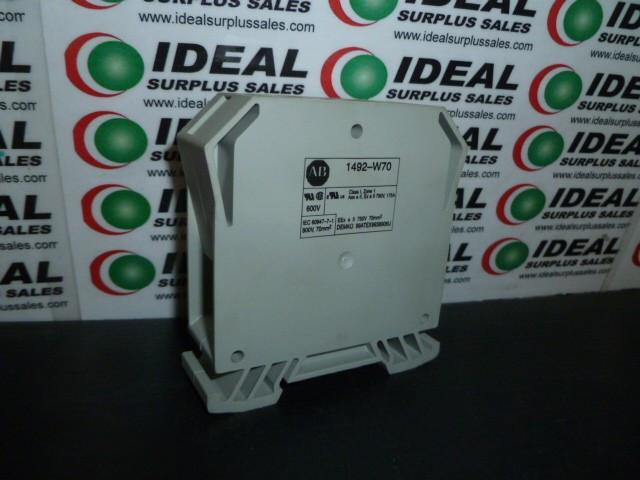 ALLEN BRADLEY 1492-W70 IEC SINGLE FEEDTHROUGH CIRCUIT BLOCK, STANDARD FEEDTHROUGH, 70MM MAX. WIRE, GRAY,