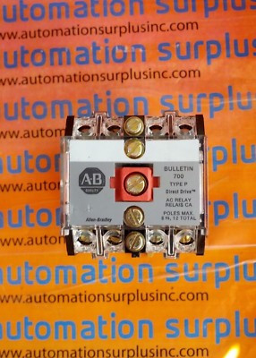 ALLEN BRADLEY 700-P1200A24 RELAY,INDUSTRIAL 600V AC MAX 10 AMP MAX