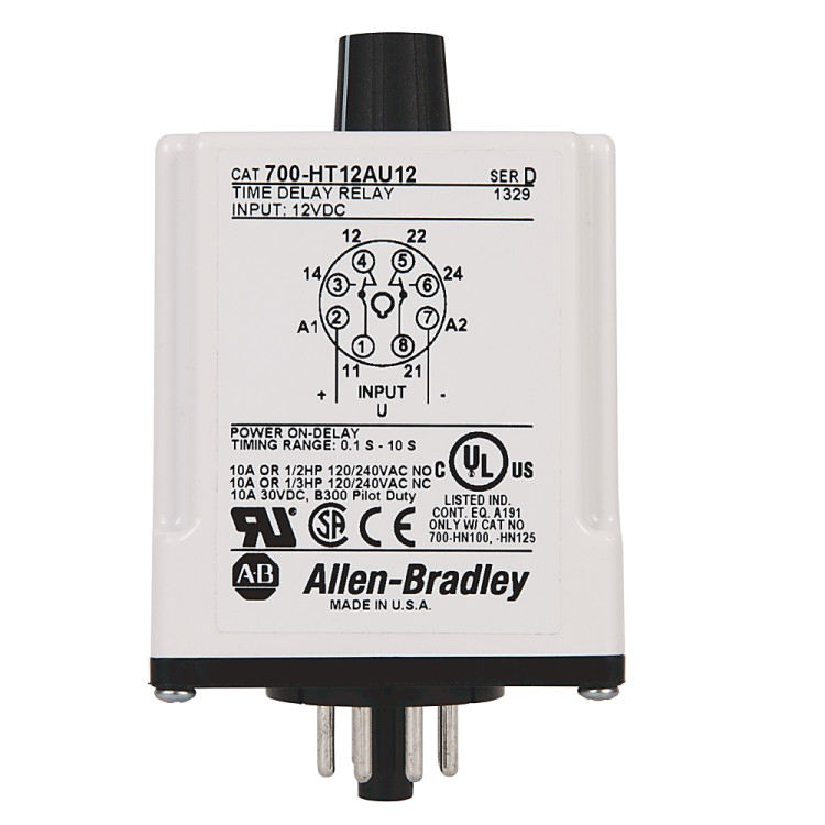 ALLEN BRADLEY 700-HT12EU120 RELAY,TIMING 120V AC/DC MAX