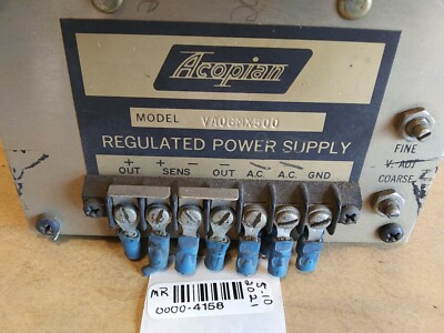 ACOPIAN A06MX500 POWER SUPPLY 0-6V ACOPIAN A06MX500 POWER SUPPLY 0-6V