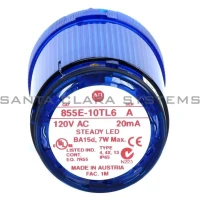 ALLEN BRADLEY 855E-10TL6 CONTROL TOWER STACK LIGHT, 120V AC FULL VOLTAGE, BLUE STEADY LED (SOCKET MOUNT)