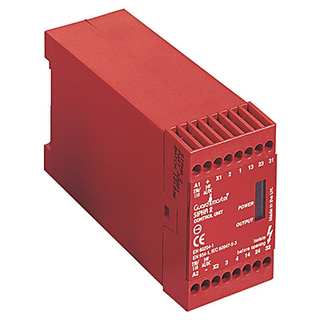 ALLEN BRADLEY 440N-S32021 SIPHA CONTROL UNIT - CONTACTS (SAFETY/AUXILIRY): 2 NORMALLY OPEN / 1 NORMALLY CLOSED, SUPPLY VOLTAGE: 24V AC/DC, 110V/230V AC, HOUSING: 45MM