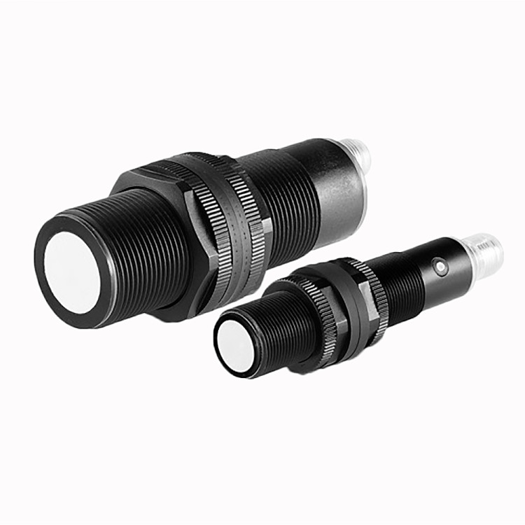 ALLEN BRADLEY 873P-DCAC1S-D5 ULTRASONIC PROXIMITY SENSORS, ANALOG OR DISCRETE OUTPUT, 2 PNP OUTPUTS (2 N.O. OR 2 N.C.) AND 1 ANALOG OUTPUT, 30 MM DIAMETER, 2 PNP AND 1 ANALOG, SENSING RANGE 150 - 1500 MM, 4 - 20 MA, SWITCH FREQ. 1 HZ, MICRO QD