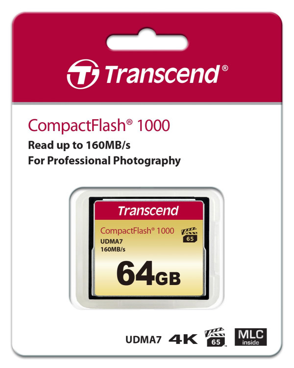 Носитель Transcend 64GB CF Card   TS64GCF1000