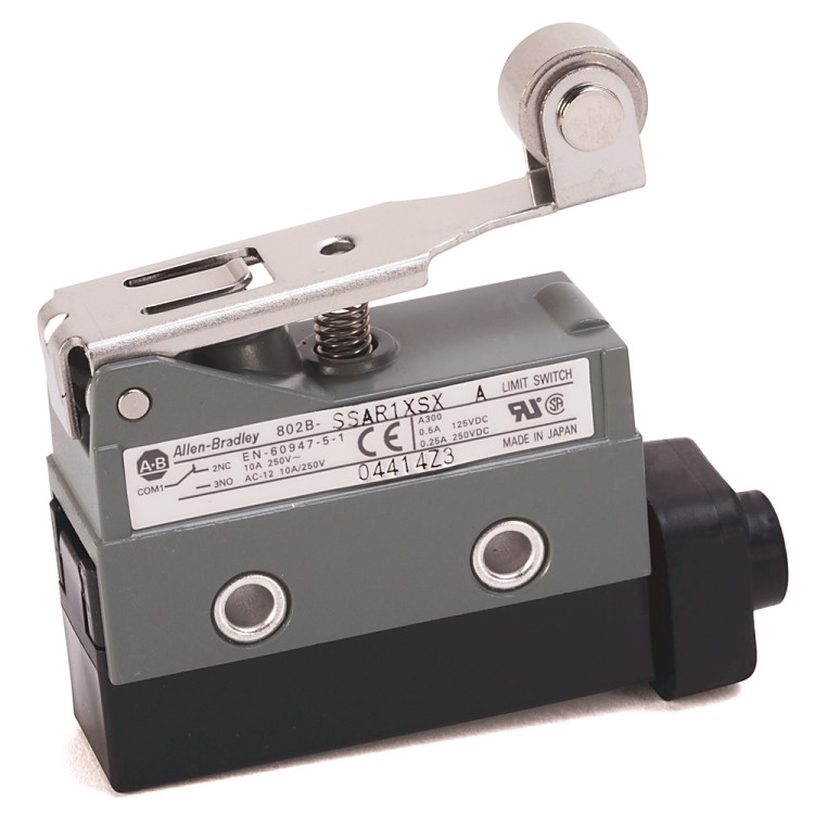 ALLEN BRADLEY 802B-SSAR1XSX LIMIT SWITCHES, SMALL PRECISION, SMALL METAL BODY, 3.92 N, 6.2 В±1.2 MM TRAVEL TO OPERATE, 12.2 MM MAX. TRAVEL, 1 MM TRAVEL TO RESET, SIDE MOUNTING
