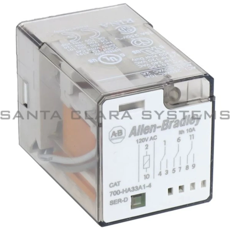 ALLEN BRADLEY 700-HA33A1-4 GENERAL PURPOSE RELAY, 10A CONTACT, 3-POLE DOUBLE THROW, 120V 50/60HZ, NO MANUAL OPERATOR, PILOT LIGHT, SINGLE PACK ALLEN BRADLEY 700-HA33A1-4 GENERAL PURPOSE RELAY, 10A CONTACT, 3-POLE DOUBLE THROW, 120V 50/60HZ, NO MANUAL OPERATOR, PILOT LIGHT, SINGLE PACK
