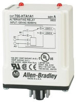 ALLEN BRADLEY 700-HTA1A1 700-HTA ALTERNATING RELAY, SPDT (1 CONTROL SWITCH), 120V AC, W/O SELECTOR SWITCH.