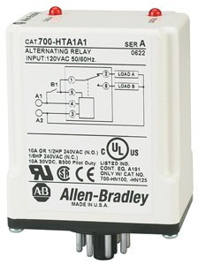 ALLEN BRADLEY 700-HTA1A1 700-HTA ALTERNATING RELAY, SPDT (1 CONTROL SWITCH), 120V AC, W/O SELECTOR SWITCH. ALLEN BRADLEY 700-HTA1A1 700-HTA ALTERNATING RELAY, SPDT (1 CONTROL SWITCH), 120V AC, W/O SELECTOR SWITCH.