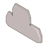 ENTRELEC 0116.771.20  END BLOCK SECTION SNAP ON 3MM GREY
