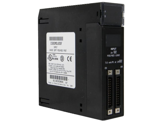 FANUC IC693MDL655 24 VDC INPUT, NEG/POS LOGIC, 1 MS, (32 PTS). NOTE: REQUIRES ONE OR TWO OF THE FOLLOWING CABLES: IC693CBL315 / 327 / 328 / 329 / 330 / 331 / 332 / 333 / 334 OR ONE OF THE FOLLOWING CONNECTORS: IC693ACC316 / 317 / 318. FANUC IC693MDL655 24 VDC INPUT, NEG/POS LOGIC, 1 MS, (32 PTS). NOTE: REQUIRES ONE OR TWO OF THE FOLLOWING CABLES: IC693CBL315 / 327 / 328 / 329 / 330 / 331 / 332 / 333 / 334 OR ONE OF THE FOLLOWING CONNECTORS: IC693ACC316 / 317 / 318.