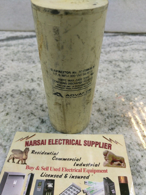 ADVANCE BALLAST 7C175M30-R CAPACITOR 17.5MFD 300VAC ADVANCE BALLAST 7C175M30-R CAPACITOR 17.5MFD 300VAC