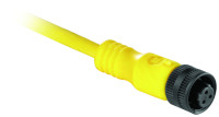 ALLEN BRADLEY 889R-F4AEA-10 AC MICRO (DUAL KEY), FEMALE, STRAIGHT, 4-PIN, PVC CABLE, YELLOW, UNSHIELDED, AUTOMOTIVE COLOR CODED, NO CONNECTOR, 10 METER (32.8 FEET)