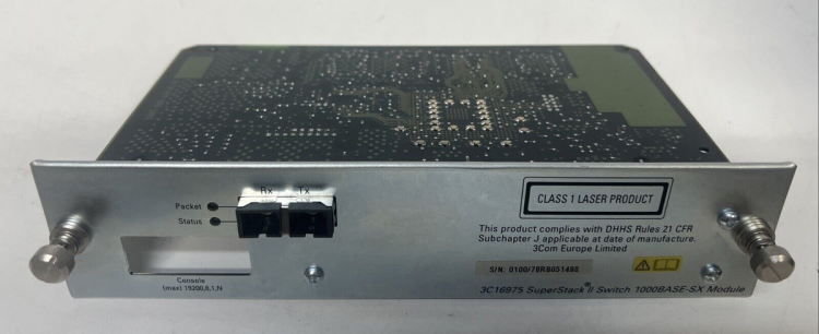 3COM 3C16975 MODULE PLUG IN EXPAN SUPERSTACK 2 1000BASE-SX 3COM 3C16975 MODULE PLUG IN EXPAN SUPERSTACK 2 1000BASE-SX