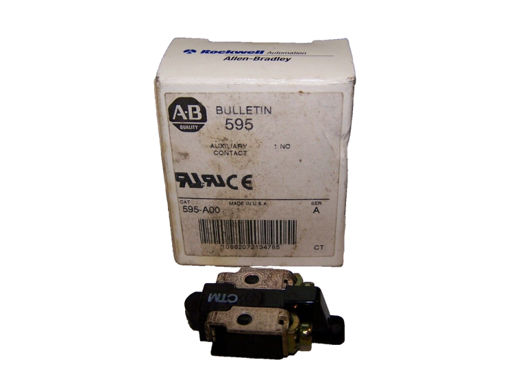 ALLEN BRADLEY 595-A00 1 N.O. AUXILIARY CONTACT ALLEN BRADLEY 595-A00 1 N.O. AUXILIARY CONTACT