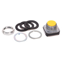 ALLEN BRADLEY 800T-A9 30.5MM TYPE 4/13 MOM. CONTACT PB, NON-ILLUM., YELLOW, FLUSH HD, MUSHROOM HEAD, NO CONTACTS